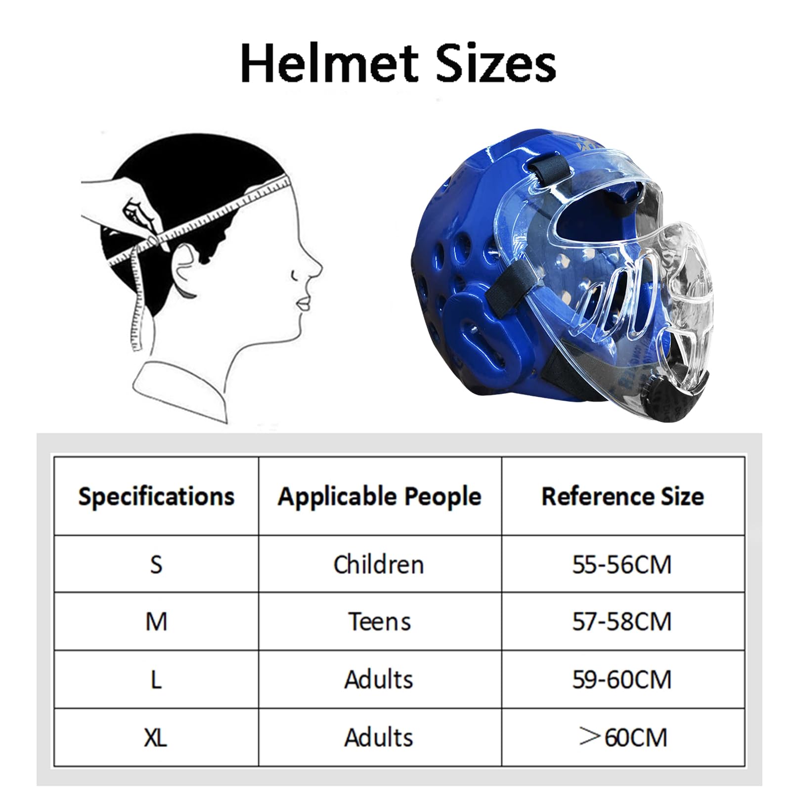 Muay Thai Cascos Integrale,Pugilato MMA Head Guard,Cascos Kick Boxing,Professionale Pugilato Protezione Cascos,Caschetto Boxe MMA Allenamento,Protezione per Le Orecchie,Karate