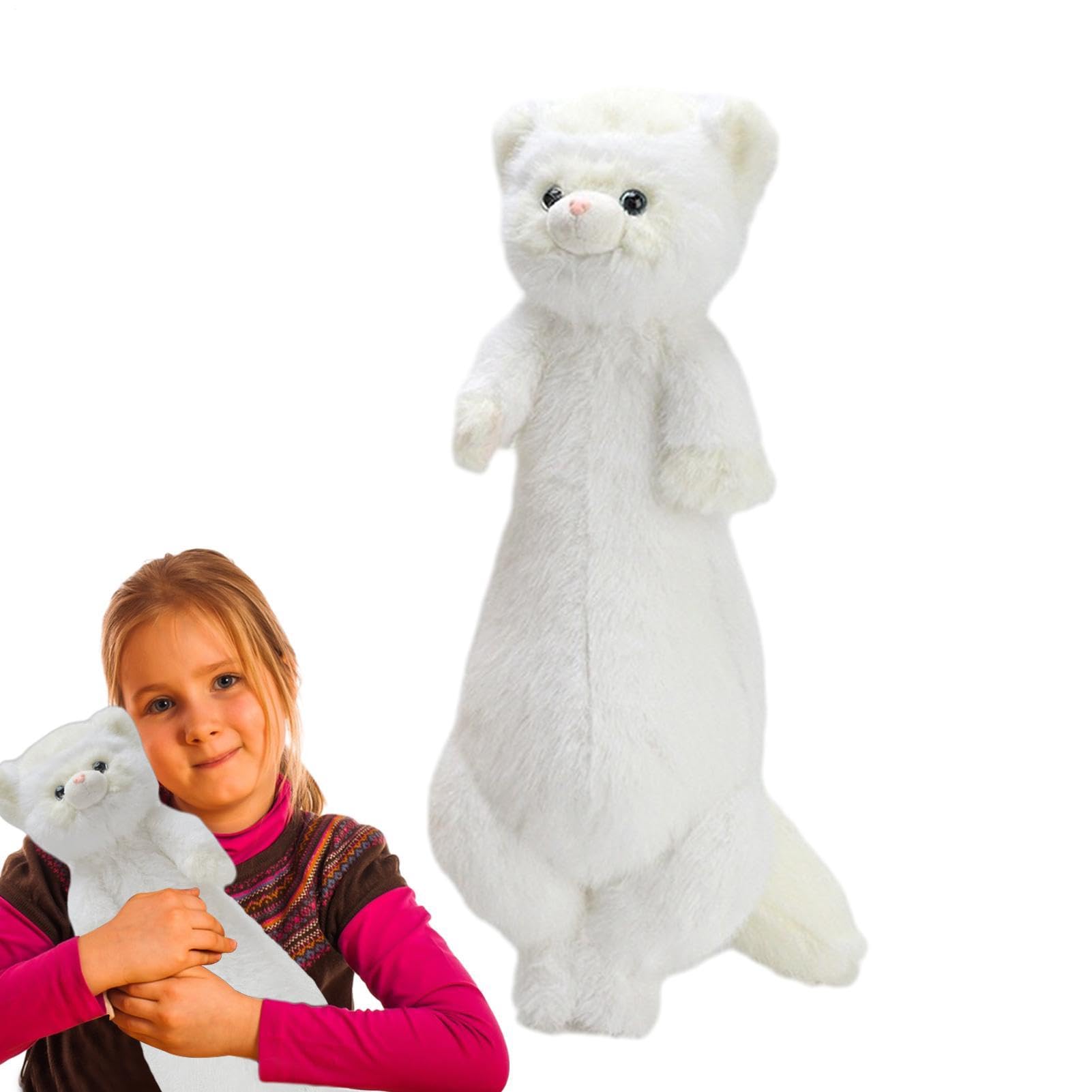 Cute Ferret Plush - 18 Inch Soft Stuffed Ferret Animal Toy, White, Refer to description - Image 9