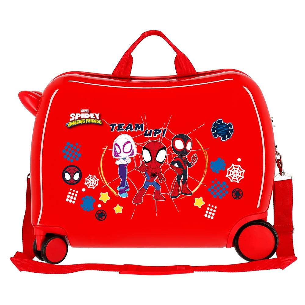 Marvel (Mas2Q) Ochraniacz bagażu, Czerwone, Maleta Infantil, walizka dziecięca