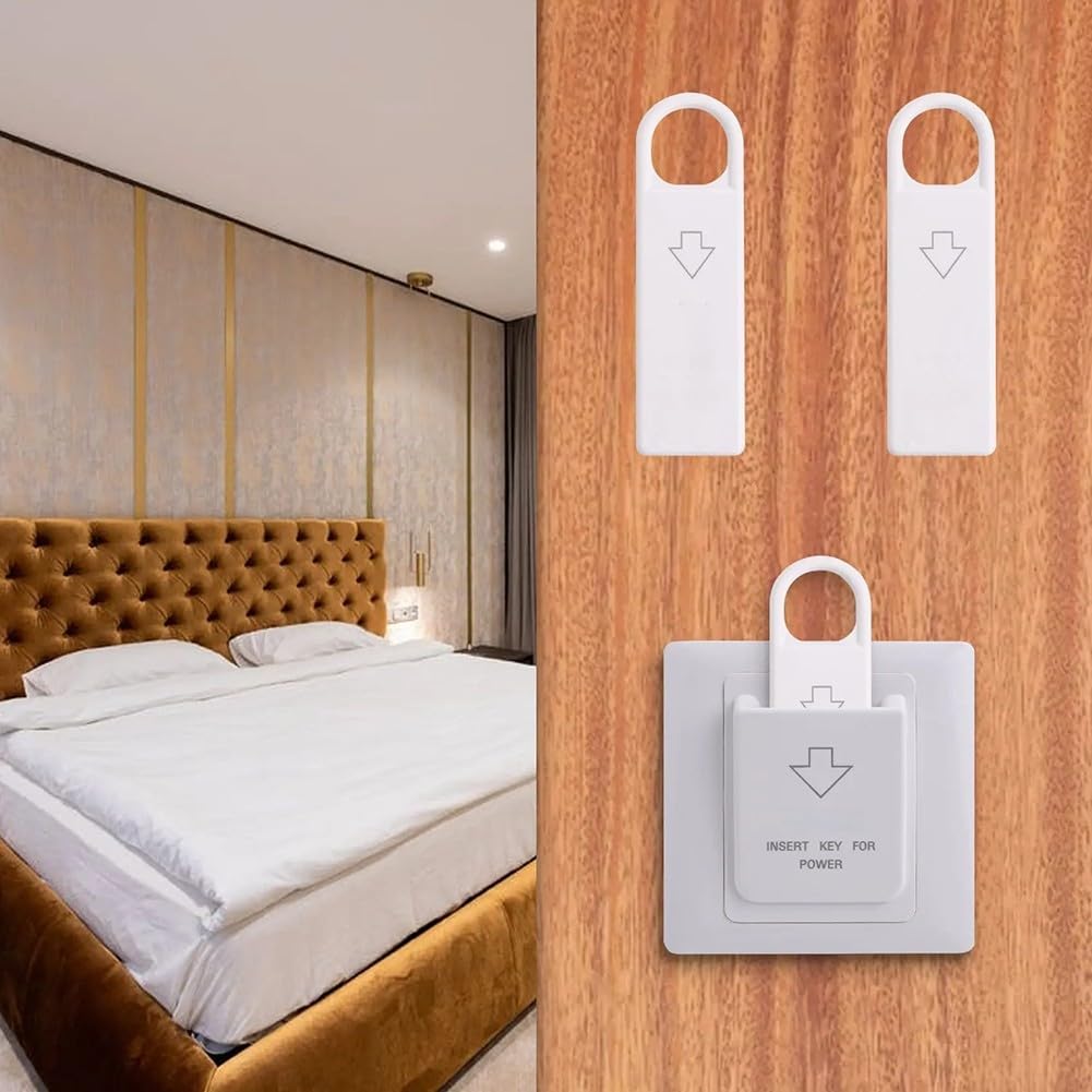 HpLive Interruttore magnetico per schede alberghiere a risparmio energetico, tipo 86, capacità 40 A, con 3 chiavi per il controllo di camere e dispositivi
