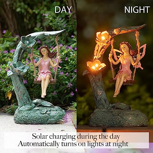 Garden Flower Fairy Outdoor Statue - image 3