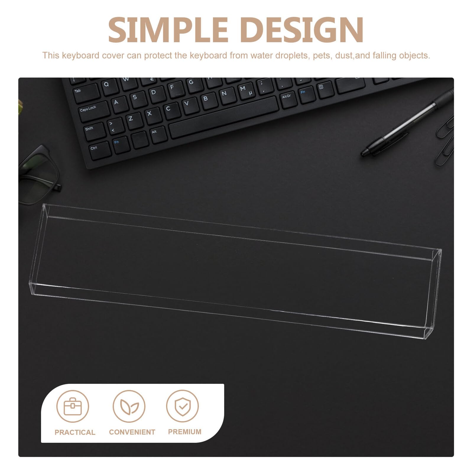 SOIMISS Copertura Antipolvere Tastiera Gaming in Acrilico Trasparente Protezione Tastiera Resistente e Facile da Pulire per Computer Desktop e Laptop
