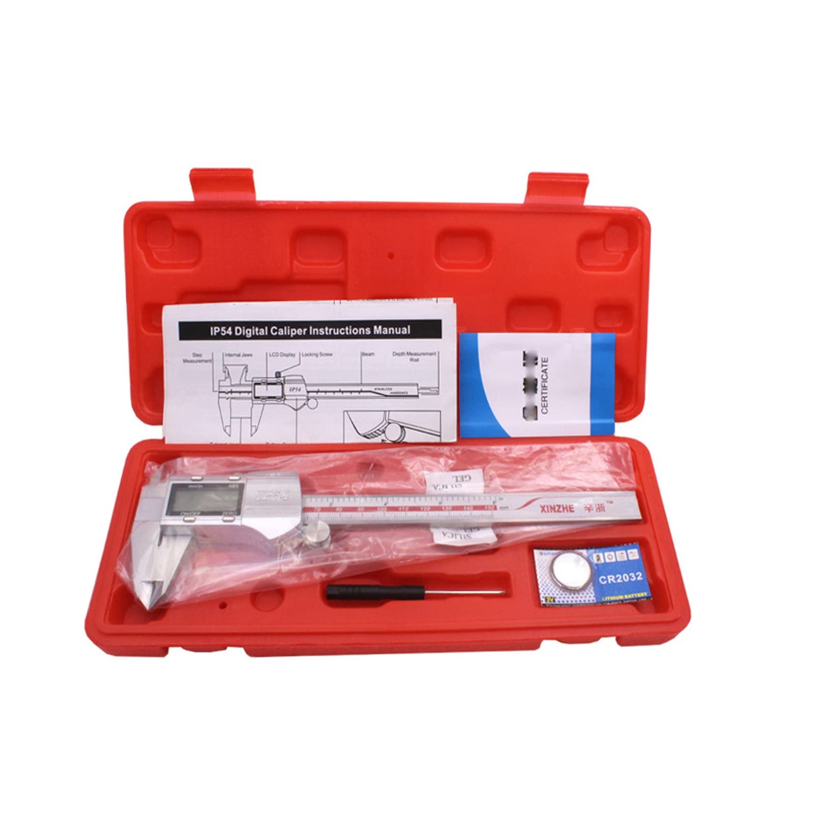 RajoNN Calibrador electrónico Digital Calibrador Digital electrónico de Alta precisión Impermeable para el hogar e Industrial (Color: Plata, tamaño: 0.000-11.811 in)