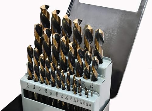 Miniatura 2 de 29PC mano izquierda industrial negro y oro Brocas Set 135 grados Split Point