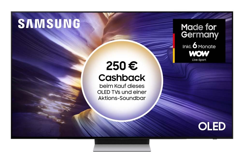 Samsung OLED 4K S91F 77 Zoll (195 cm), UHD Fernseher, NQ4 AI Gen3 Prozessor, OLED HDR+, 4K Upscaling Pro, Dolby Atmos, Gaming Hub, Motion Xcelerator 144Hz, Samsung Vision AI Smart TV