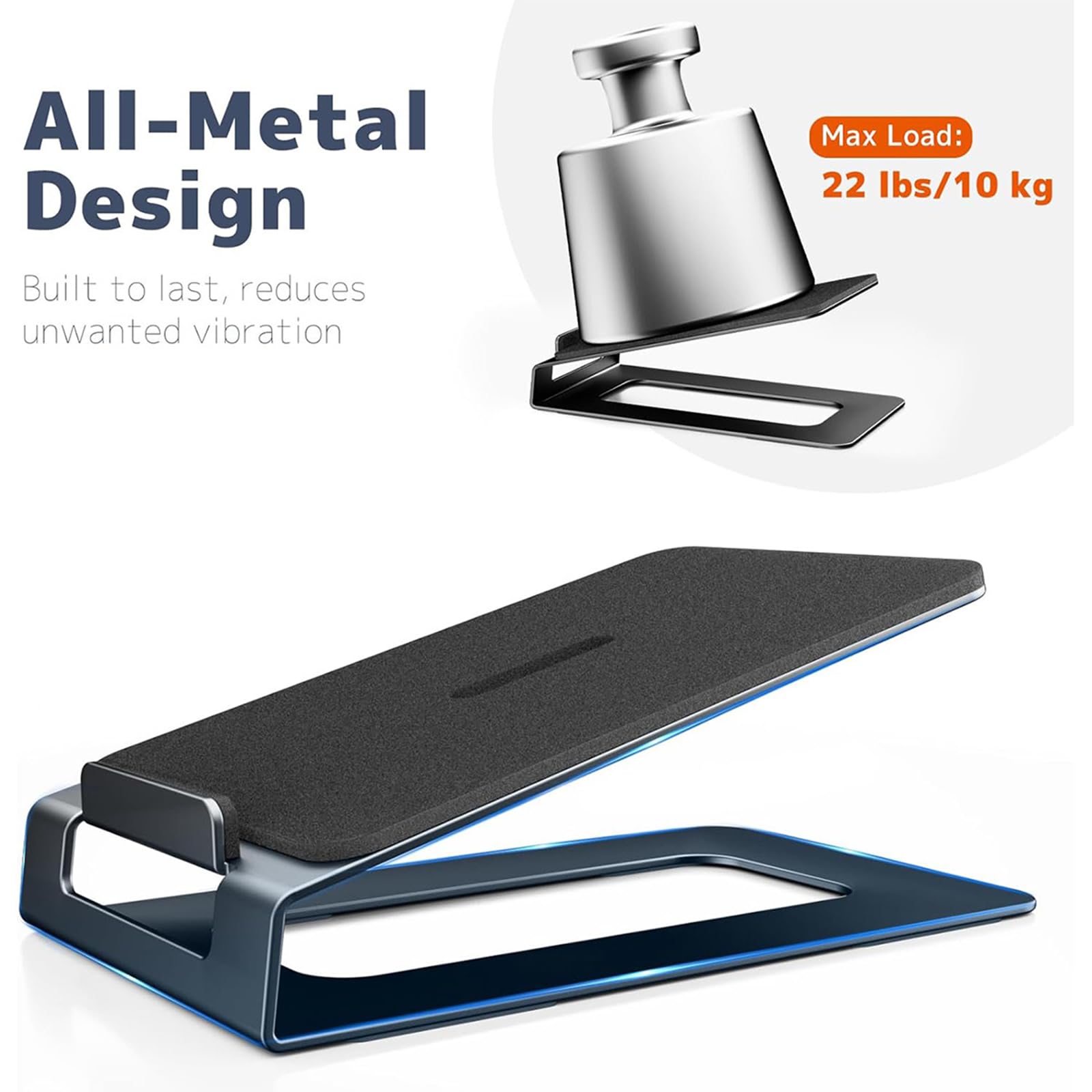 Soporte de altavoz de metal inclinable ajustable Base antideslizante segura para estanterías altavoces de escritorio mejora la claridad del sonido estante de altavoz de metal