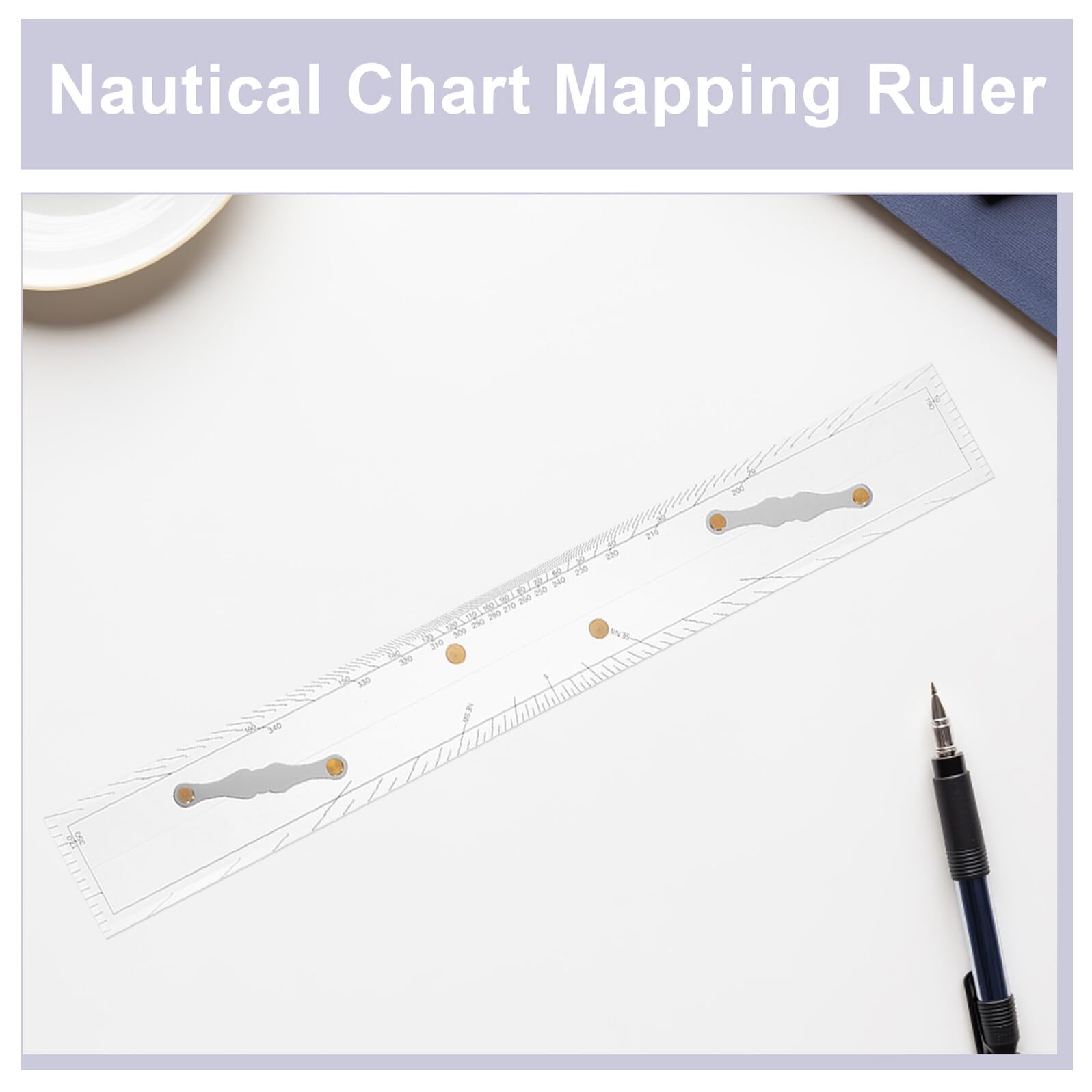 Navigations-parallellineal Aus Kunststoff Transparentes Lineal Für Schiffsnavigation Zeichenwerkzeug Für Hydrografische Karten Und Nautische Maßstabmessungen Bruchfestes