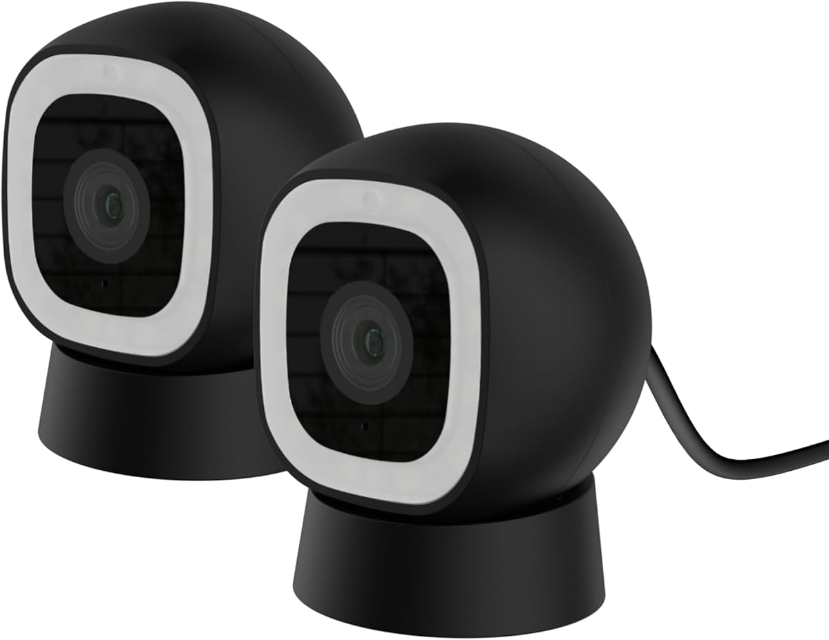 Amazon.com : Luna 2K AI Wired Cameras for Home Security Outdoor/Indoor, Wi-Fi 6, Smart Motion Alerts, Color Night Vision, Spotlight/Siren, Magnetic Mount, Cloud & CVR Storage, 2-Way Audio (2-Pack, Black) : Electronics