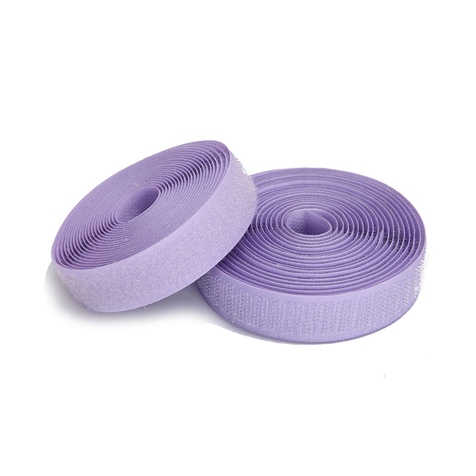 25mm Width Purple Sew On Hook and Loop Tape Non-Adhesive Back Nylon Sewing Fastener Strips Interlocking Fabric Tape for Clothing Shoes Backpacks DIY Project