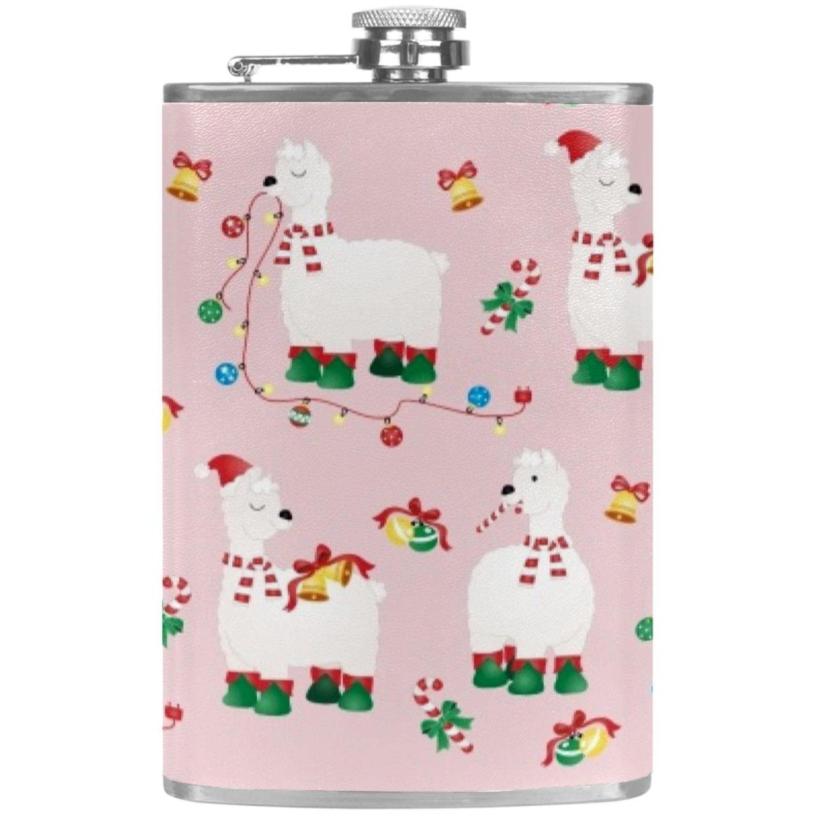 Flasque de Noël étanche en acier inoxydable avec entonnoir fiole de poche