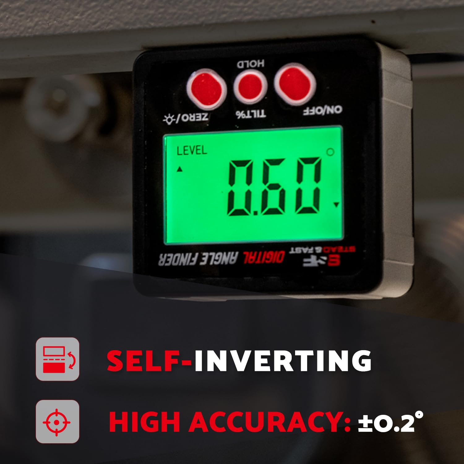 S&F STEAD & FAST Digitaler Winkelsucher Messgerät Magnetischer Winkelmesser Neigungsmesser Winkelwürfel Level Box mit Magnetfuß und Hintergrundbeleuchtung auf Anfrage