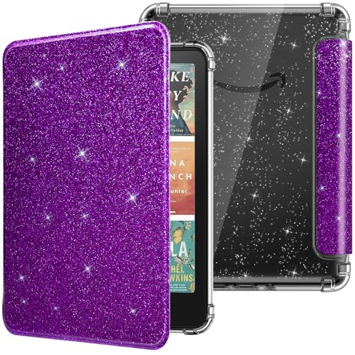 MoKo �P�[�X 7�C���` Kindle Paperwhite 2024 ��12���� & Kindle Colorsoft Signature Edition 2024�p �E���g���N���A �\�t�g �t���L�V�u�� �O���b�^�[ TPU �o�b�N�J�o�[ ���C�g�V�F��