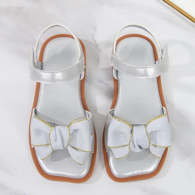 kkdom Girls Cute Heart Sandals Open Toe Summer Flats Dress Sandals Shoes4