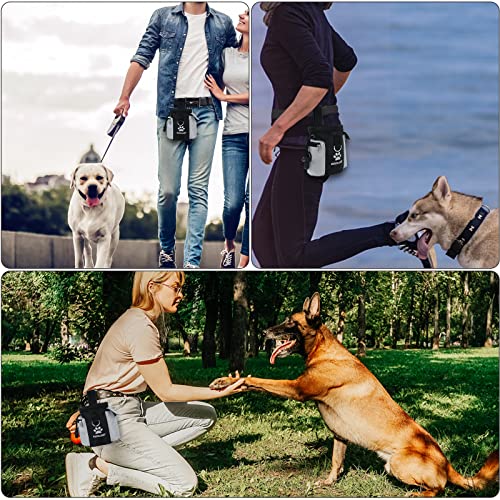 Kissleaf Dog Treat Pouch, Treat Pouches For Pet Training, Dog Treat Training Pouch Dog Clicker, Dog Training Treat Pouch Built-In Poop Bag Dispenser, Hands-Free Snack Dog Treat Bag #TOP6