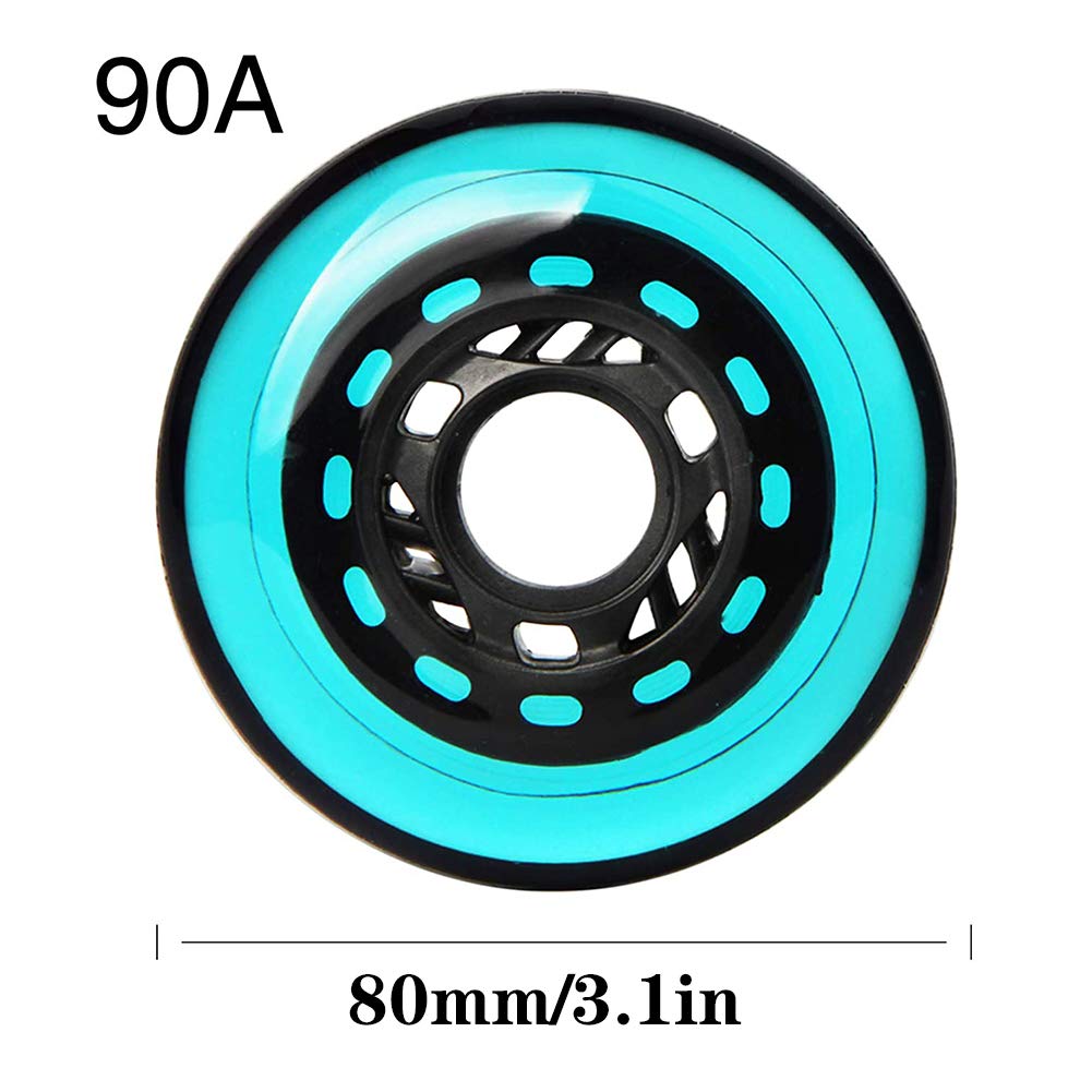 Lot de 8 roues de rechange pour roller Freestyle 72 mm 76 mm 80 mm 90 A