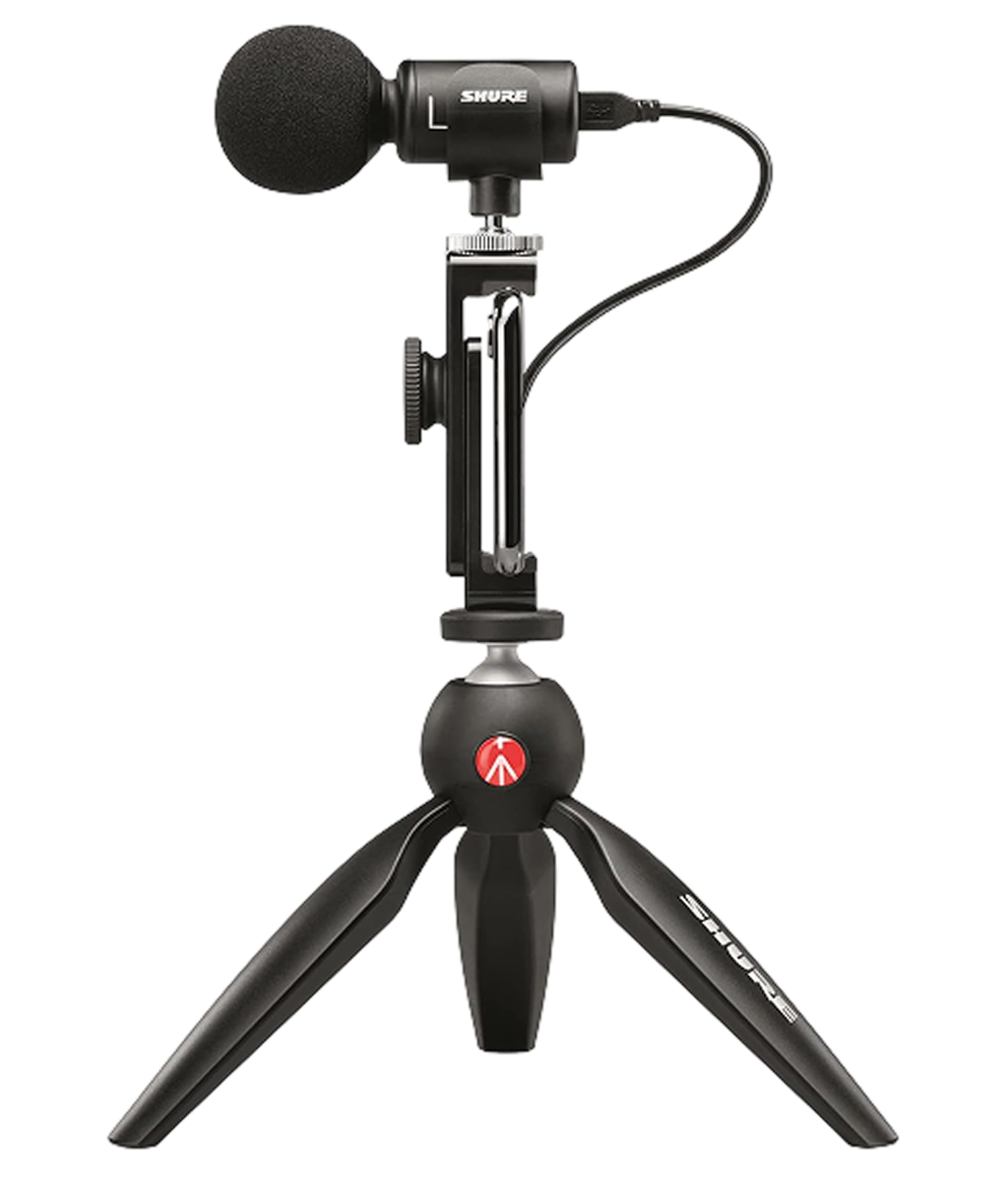 Shure Kit de vídeo MV88+ com microfone condensador estéreo digital
