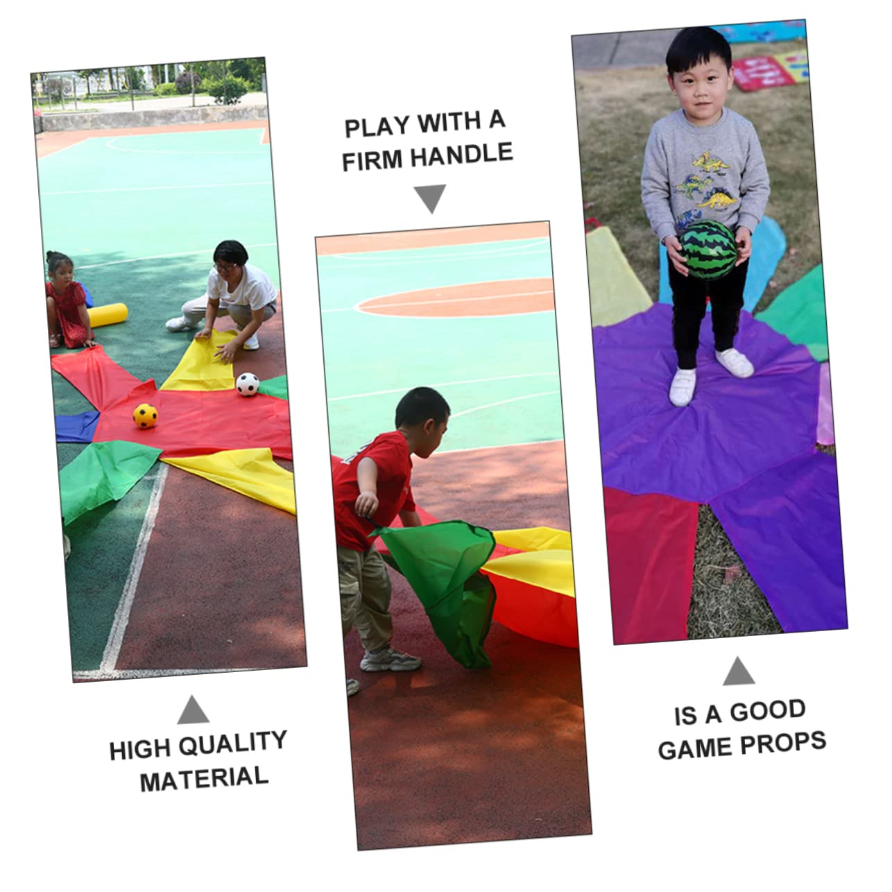 LIOOBO 1Pc Creative Rainbow Umbrella Coordination Training Educational Plaything for Physical Exercise Teamwork Reflex Development Indoor Outdoor Fun