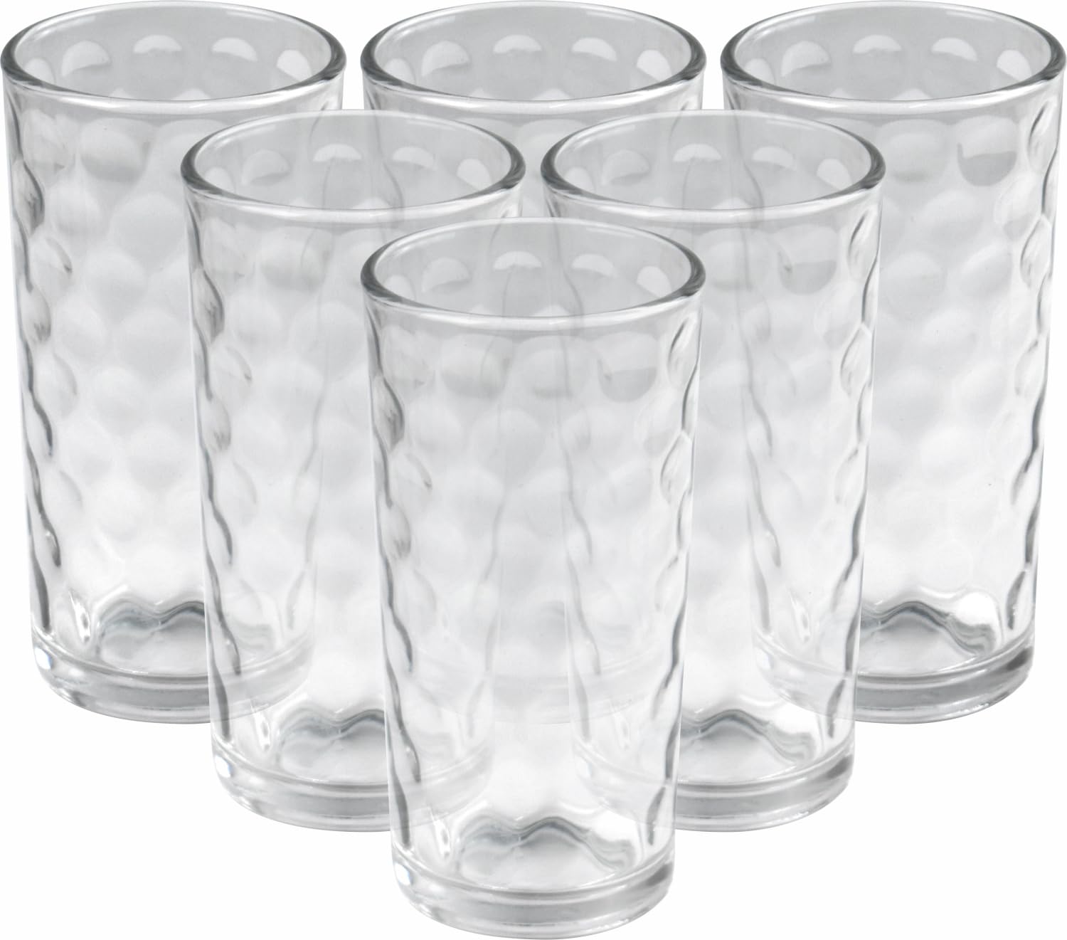 – Sterling Ventures Brightness Bibita Highball Tumbler Water Juice Cocktail Drinking Tableware Clasic Modern Tumbler Barware Glassware Home Office Parties Elite Collection Clear 250ml Pack of 6