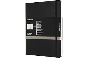 PRO XL Black Moleskin Notebook -- Perfect for Professional Projects and Planning