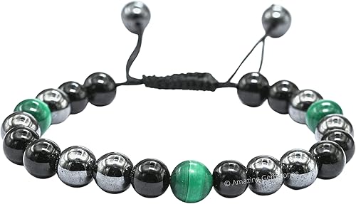 Miniatura 69 de Natural Healing Crystal Bracelet for Women - Mens Bracelet Energy Balancing Gemstones Set - Adjustable Stone Bead Bracelet for Men and Women - Anger