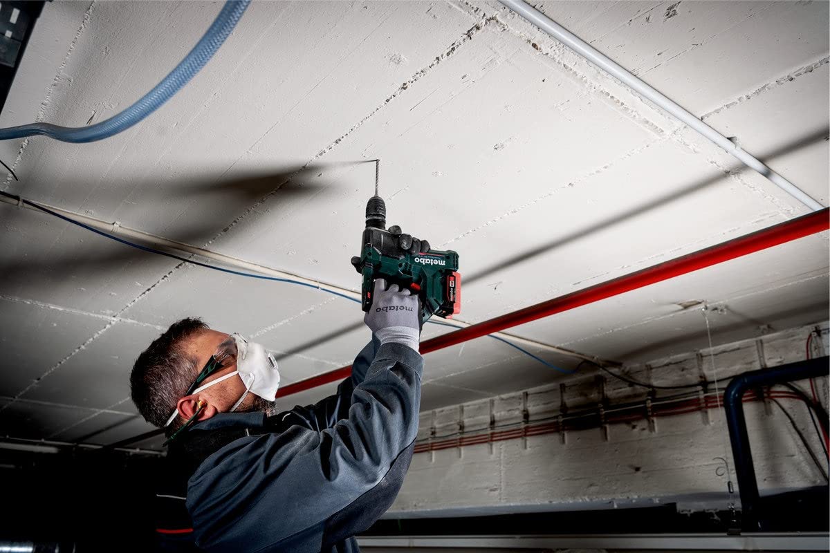 Metabo Akumulatorowy młotek z meta Box (bez akumulatora, ze światłem LED, 12 V, wiercenie udarowe + wiercenie, z wyłącznikiem bezpieczeństwa) 600207840