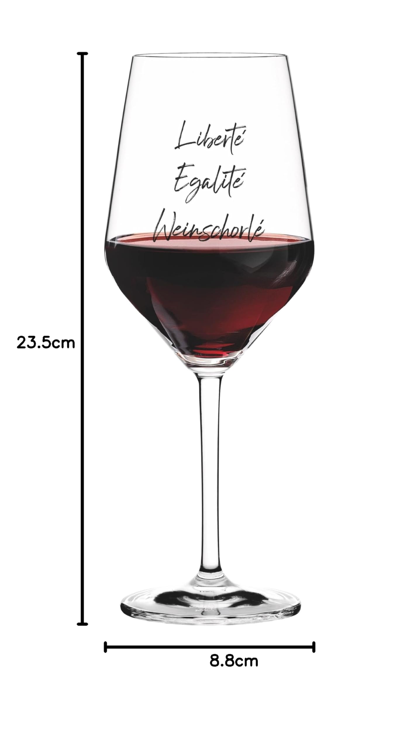 Verre à Vin Design Sand & Soda 'Love' - 483ml, Cristal, Fabriqué En Allemagne, Cadeau Romantique