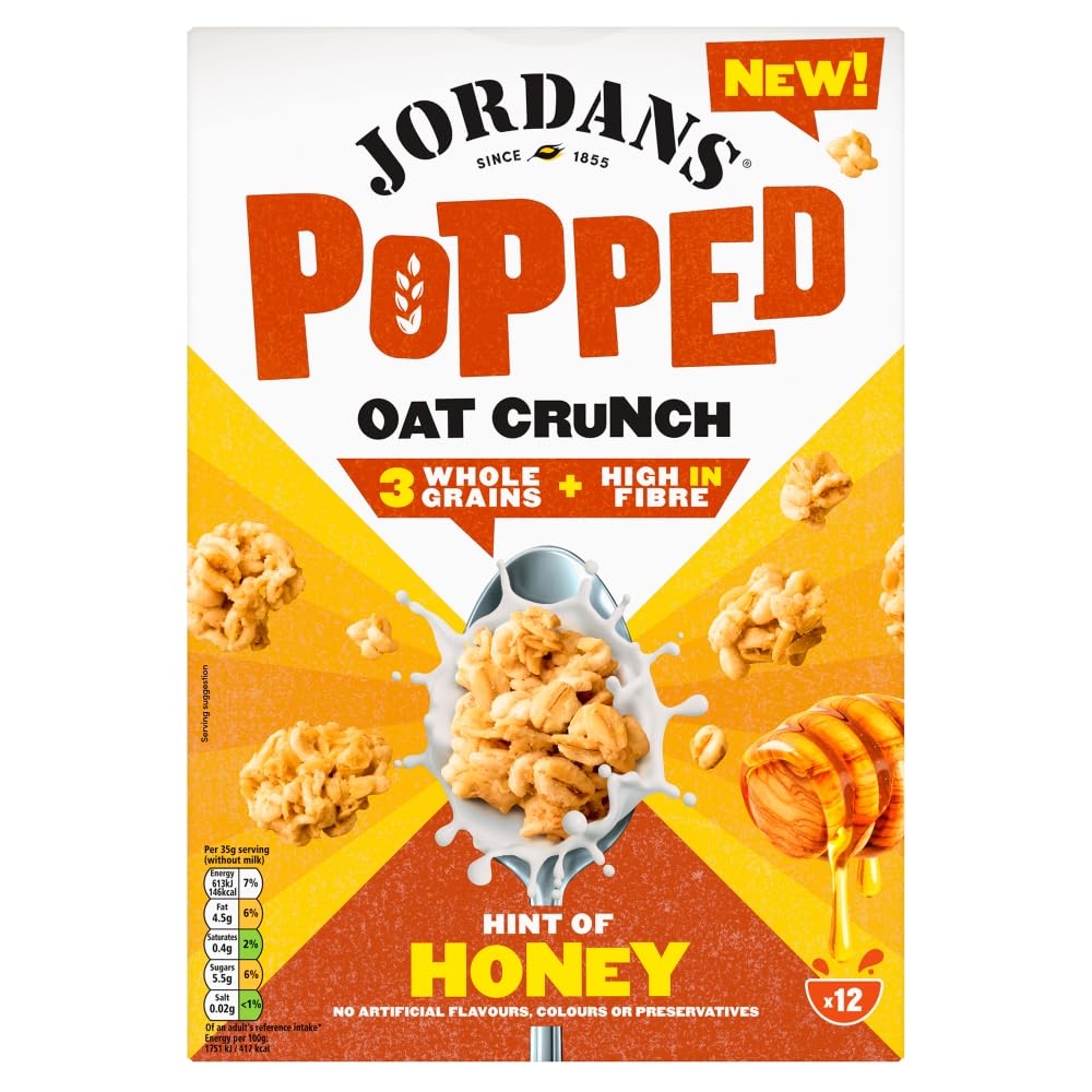 Popped Oat Crunch Hint of Honey, Breakfast Cereal, Vegetarian