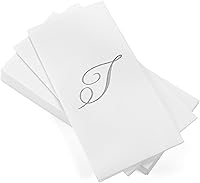 Vista 15 de AMERICAN HOMESTEAD - Toallas de mano desechables – Servilletas de invitados con monograma de lámina plateada – Toallas de papel de baño similares al