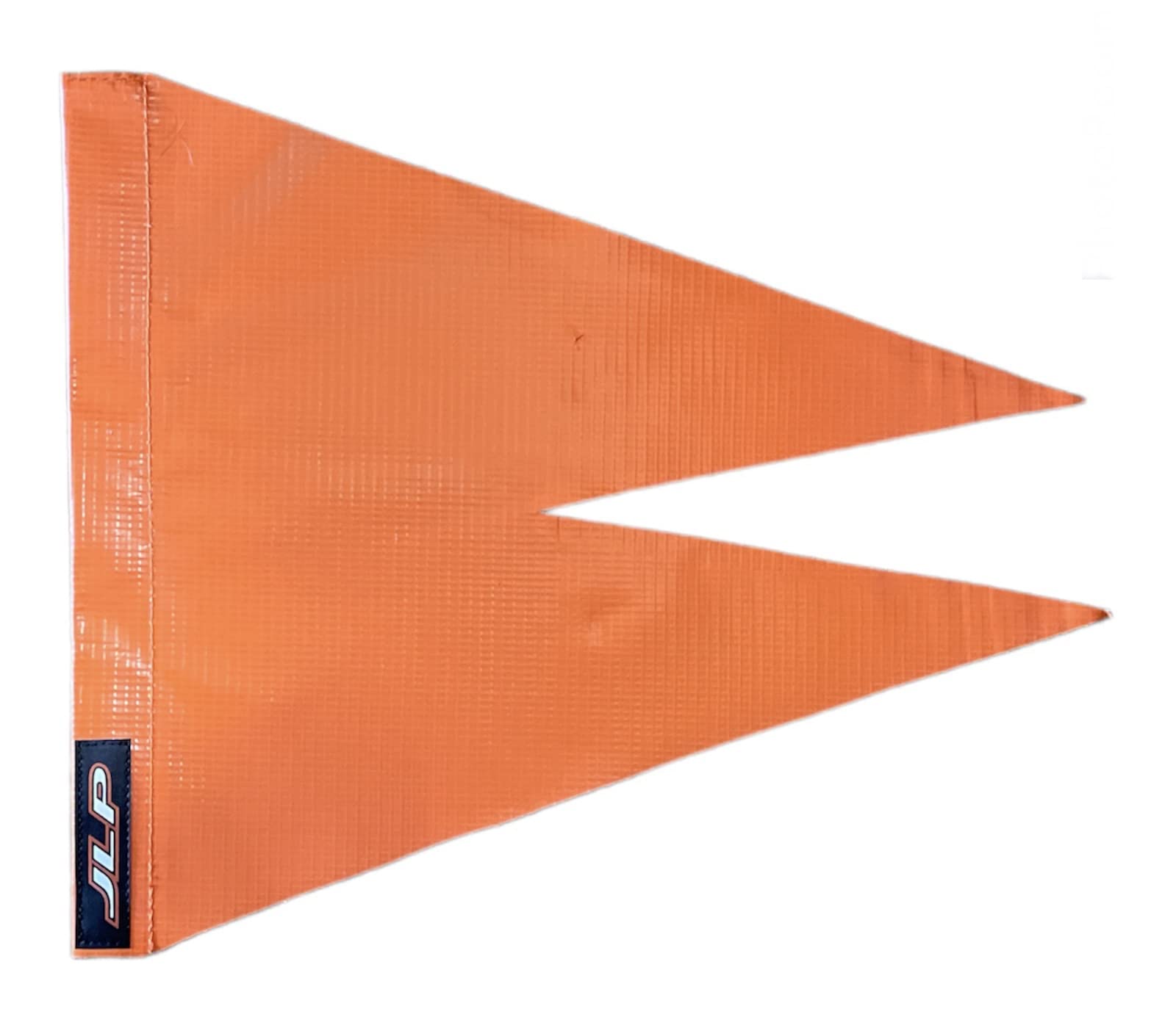 JLP 32 In Long Easy To Handle Ski Flag with Wood White Pole Skier Down Heavy Duty Wind Resistant Nylon Triangle Double Tip Fluorescent Orange 13x16 In Flag