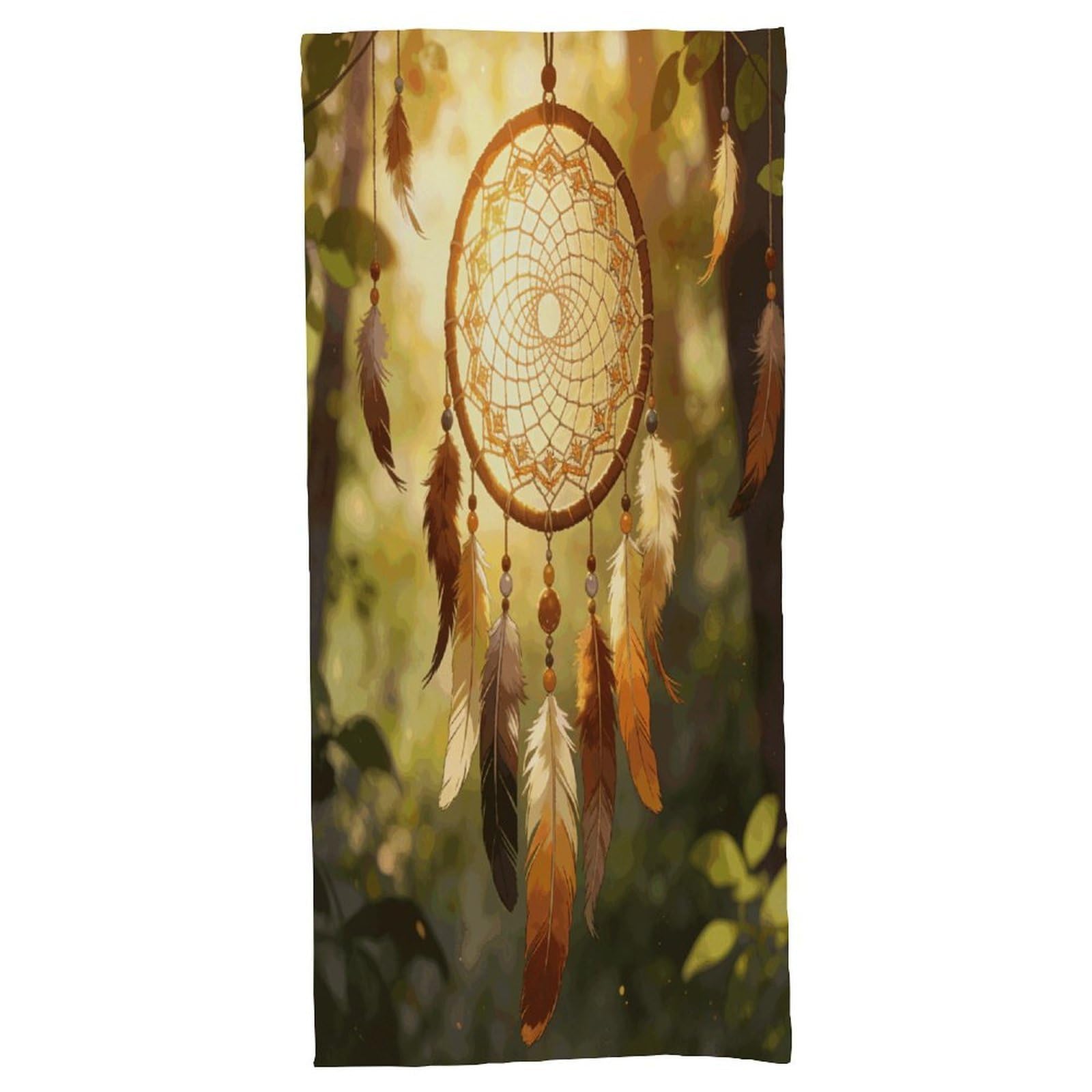Fodpand Style Dream Catcher Bath Towel, Highly Absorbent & Quick Drying Beach Towel, Compact & Lightweight Pool Towel For Bathroom, Beach, Pool, Gym, Spa, And Hotel Use