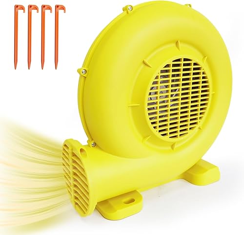 Bounce House Blower, 380W 0.51HP Potente soplador inflable bomba de aire portátil para inflables al aire libre, casa de burbujas, toboganes de