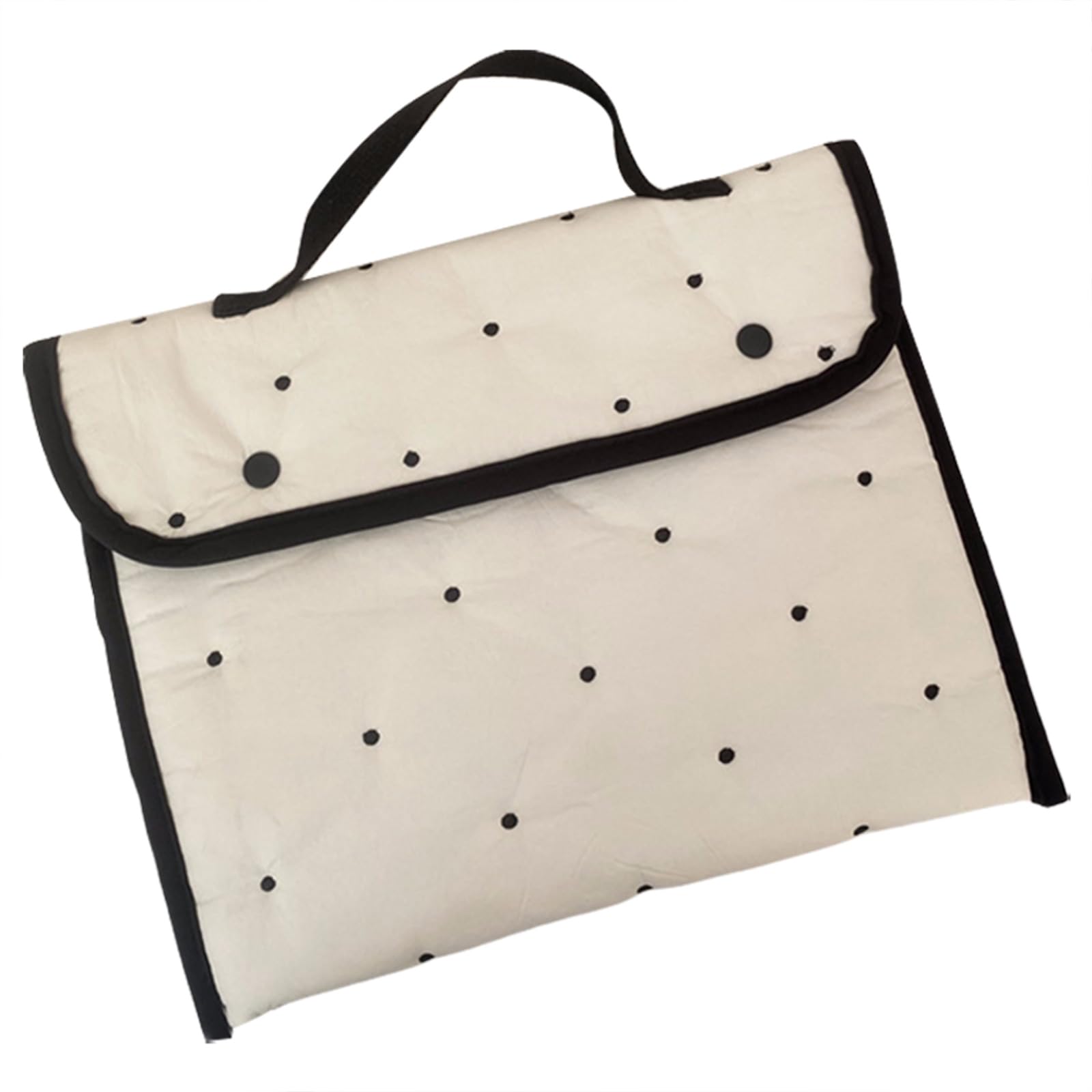 Kalttoy Black Dots Protective Embroidered Rabbits Tablet Pack Storage Bag Home Decoration Accessory For Notebooks And Students Polyester Notebook Sleeve