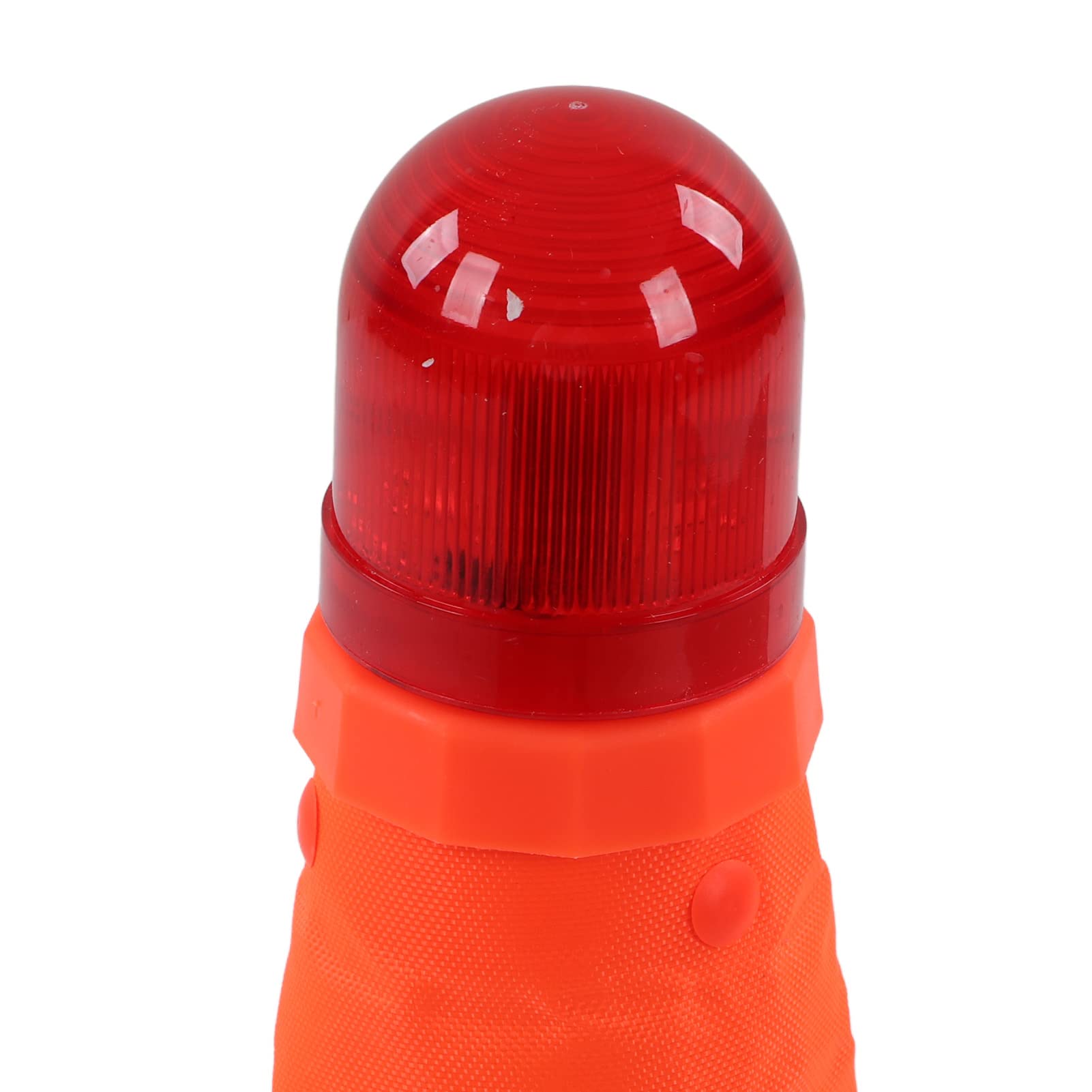 Cono de Tráfico Plegable, Cono de Seguridad Reflectante Naranja con Luz LED para Entrenamiento de Conducción en Estacionamiento en Carretera, Base Plegable de 18 Pulgadas de y
