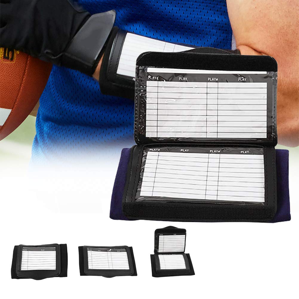 Faderr Handgelenk-Co-ach Playbook-Armband (Jugendliche oder Erwachsene) mit drei Fenstern ideal für Tackle, Touch, Fußball (Größe: S – eine Seite)