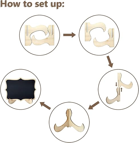 Miniatura 3 de 24 mini pizarras de madera para letreros de comida, letreros de boda, letreros de mensaje, decoraciones de eventos, e incluye 2 tipos de tablero,