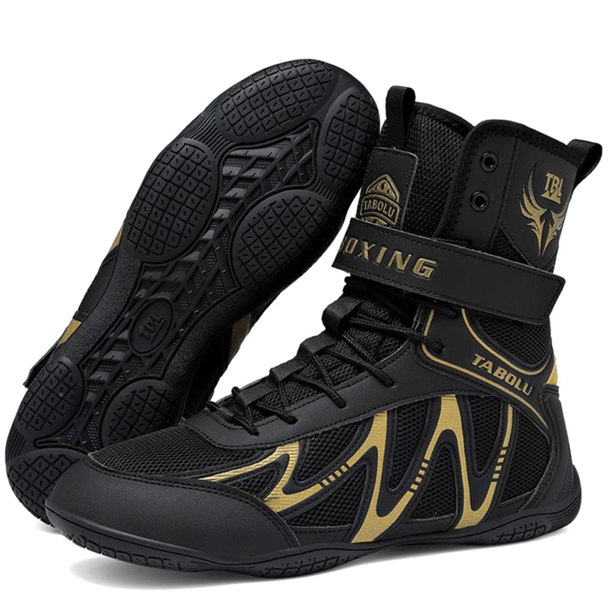 SDEQA Zapatos De Boxeo Hombre Zapatos de Entrenamiento Lucha Transpirables Interiores Botas de Fitness Competición Marciales,Juvenil