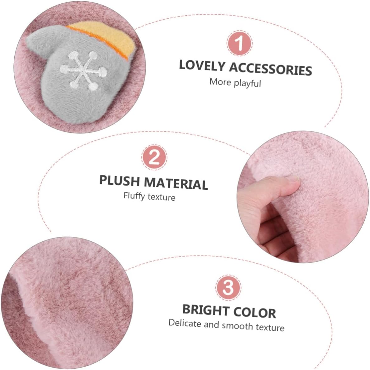 Unomor Adorable Winter Plush Scarf Thick Soft Neck Warmer with Christmas Design for Boys and Comfortable Fleece Neck Scarf for Fall and Cold Weather