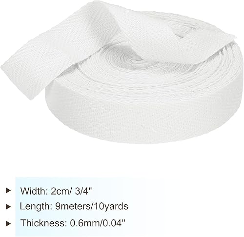 Vista 164 de PATIKIL Cinta de sarga de algodón de 3/4 pulgadas, 10 yardas, cinta de encuadernación al bies, cinta de espiga para costura, envoltura de regalos