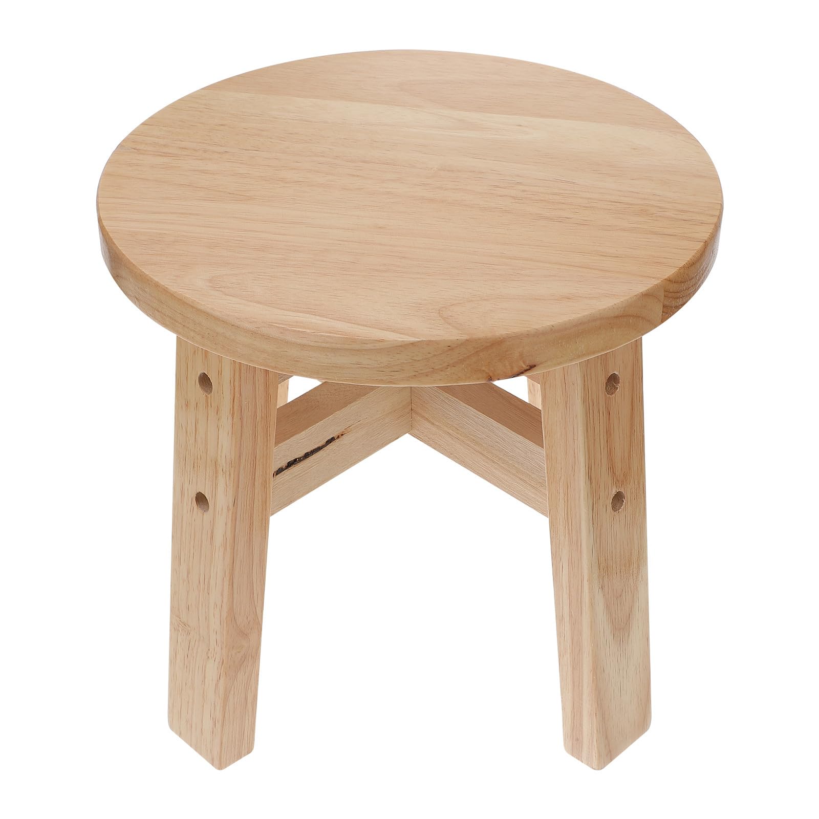 Tabouret rond en bois massif Mipcase avec design antidérapant et structure légère