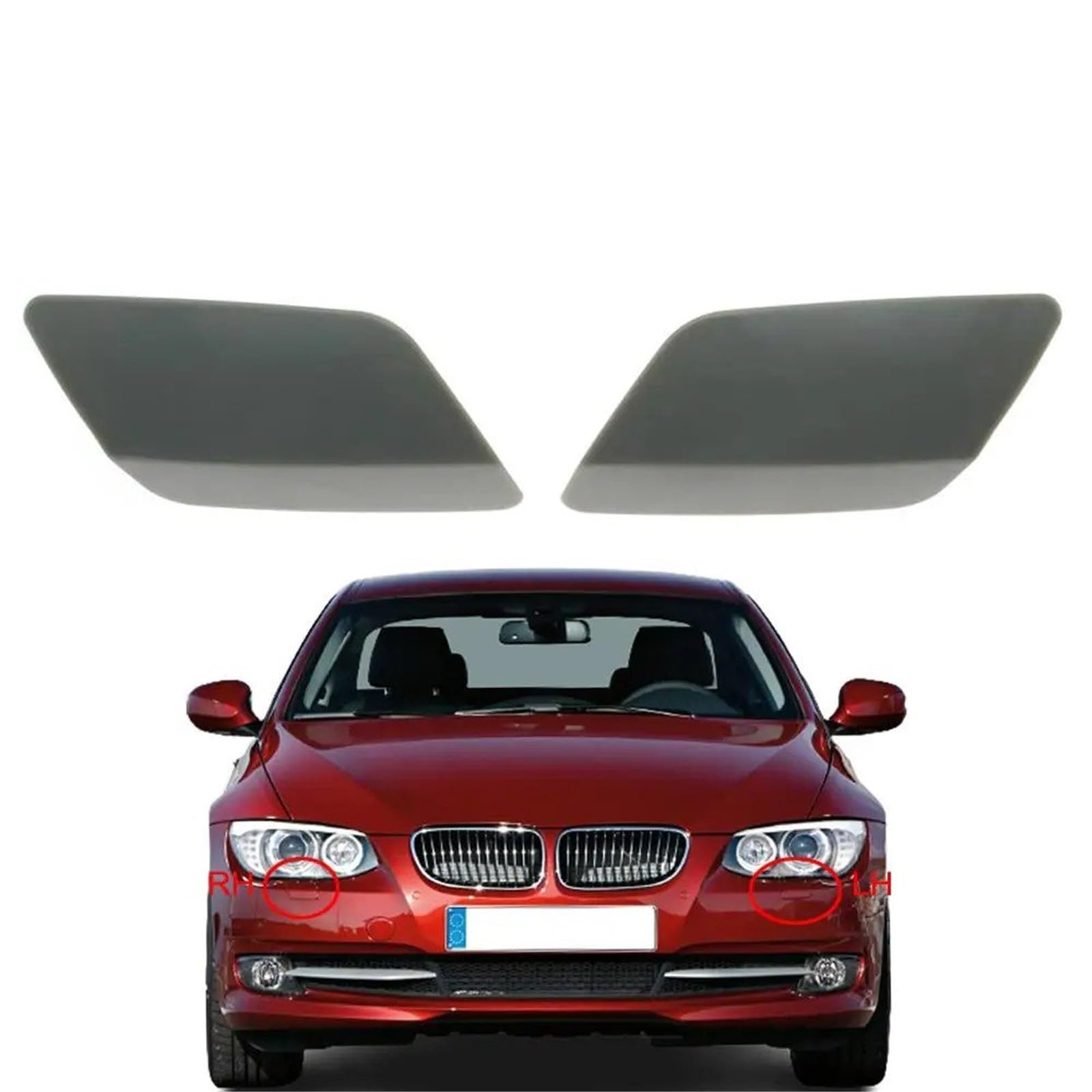 lavafari Ugello Tappi Per BMW Serie 3 Coupé E92 E93 Per LCI SPORT 2010-2013 Paraurti Anteriore Lavafari Spray Pulizia Attuatore Tappo Di Copertura(SET)
