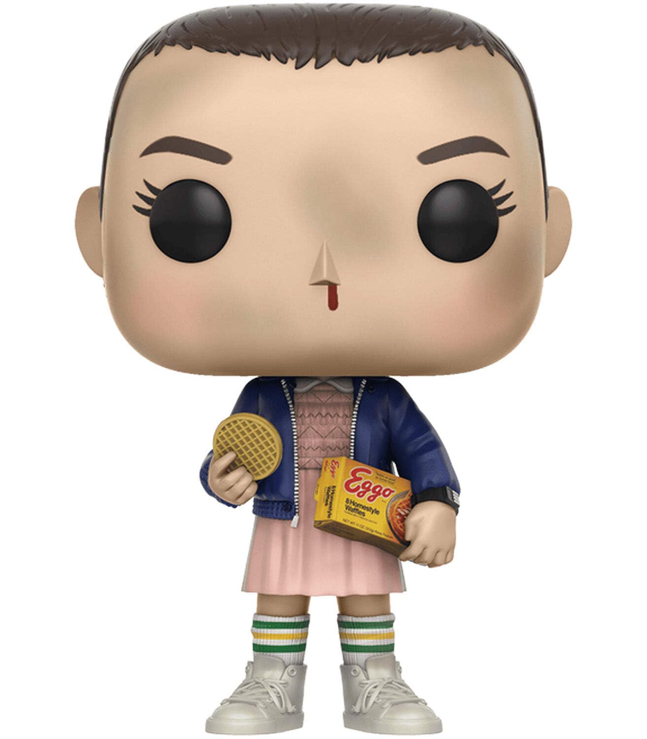 Millie Bobby Brown Eleven with Eggos #421 Stranger Things Facsimile Signed Reprint Laser Autographed Funko POP! TV Figurine with Protector Case