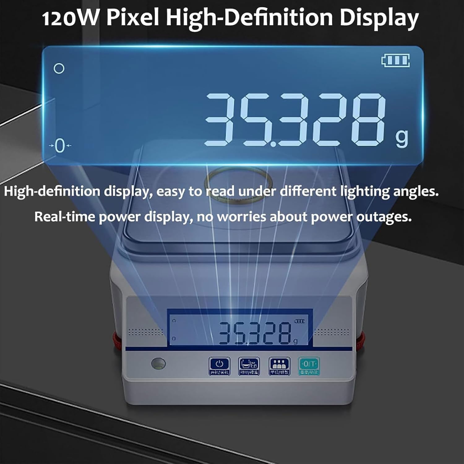 Balanza De Agua Estática Digital con Pantalla LCD, Rango Opcional De 2 Kg/5 Kg/10 Kg/15 Kg, Legibilidad De 0,1 G, Conversión De Unidades Múltiples, para Laboratorio, Industria Y Hogar