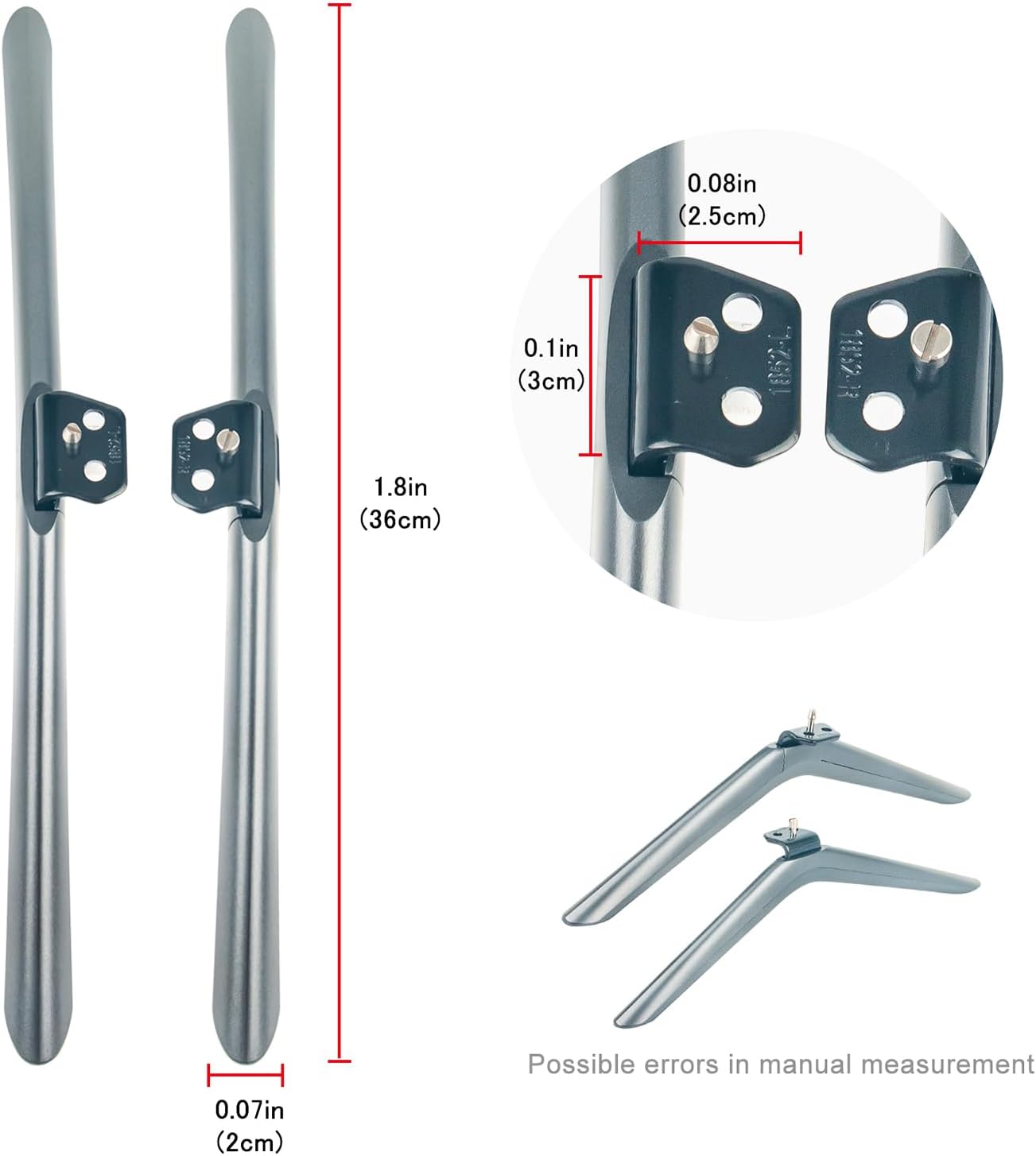 TV Base Stand Legs FIT for HISENSE TV 75U6G 75A66FUA with Screws and Instruction 75A53FUR(0005) 75A66EEVS 70A519FAVT HU70A6109FUWA 75A53FJ 70A6500G 75A66FUA 75U6G 70E7G 75A53FEVS 75A53FXVT 70A7100F