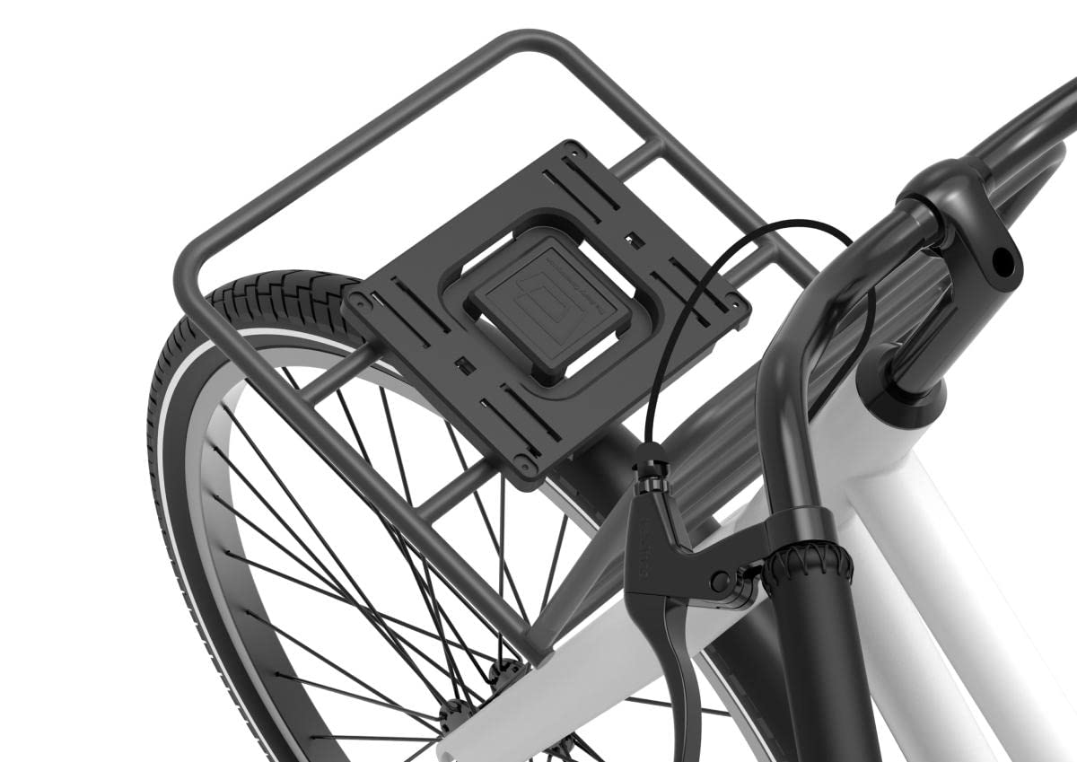 Basky Basket Fahrradkorb Abnehmbar | Mit Adapterplatte | Fahrradkiste für Fahrrad & E-Bike | Fahrradtasche vorne und hinten | Adapterplatte Gepäckträger Klicksystem mit Schloss | Nachhaltig