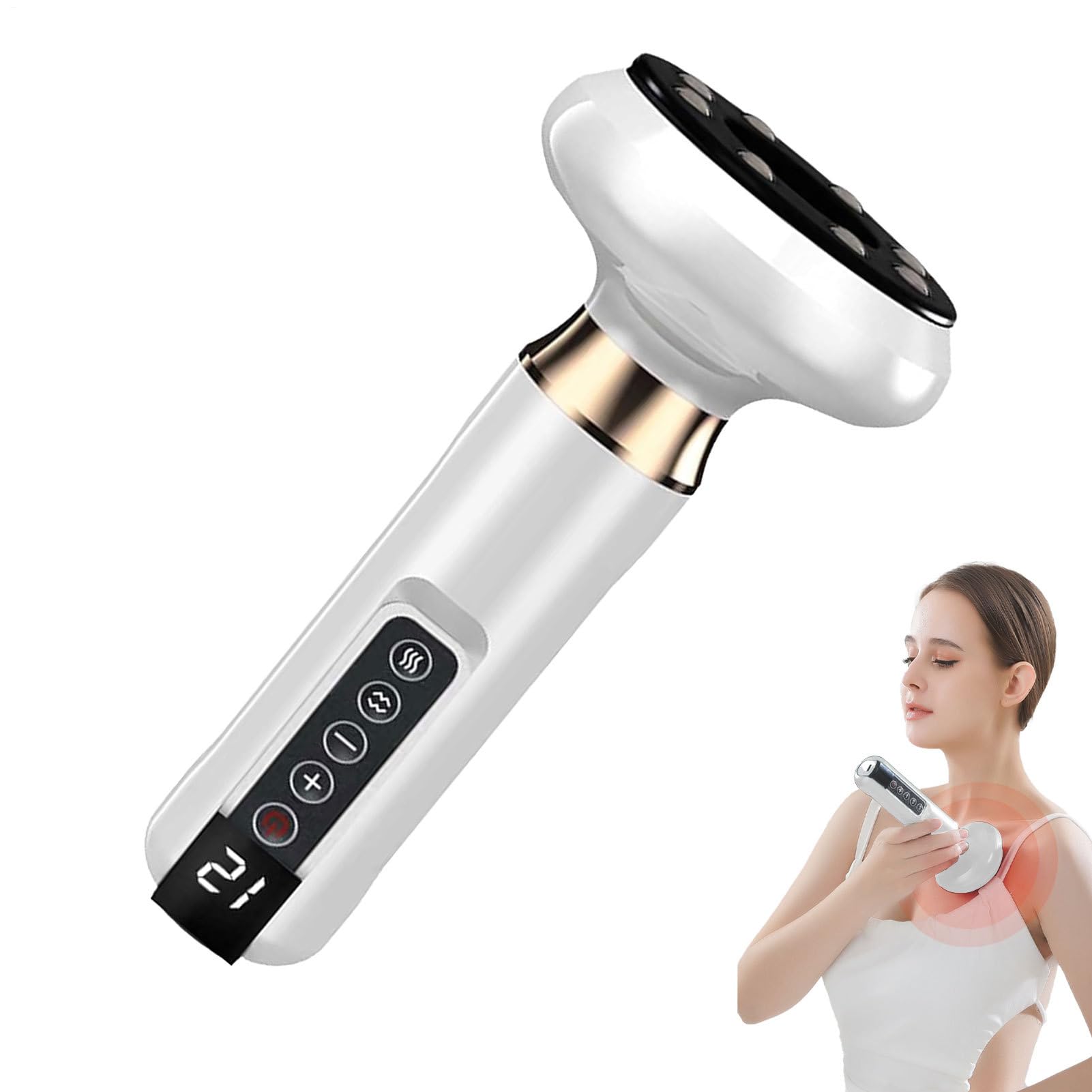 Outil Massage Anti-Cellulite Appareil Outil Raffermissant Éliminateur de | Machine de Sculpture Corporelle pour Graisse du Ventre Pour Entraînement, Beauté, Dos, Estomac, Ventre,