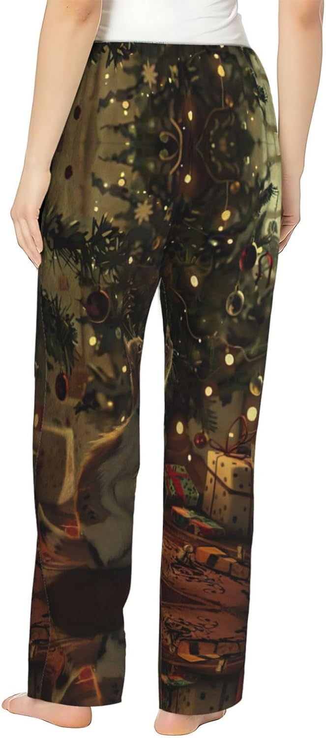 Merry Christmas Print Cozy Women'S Flannel Pajama Pants,Perfect For Christmas And Everyday Comfort