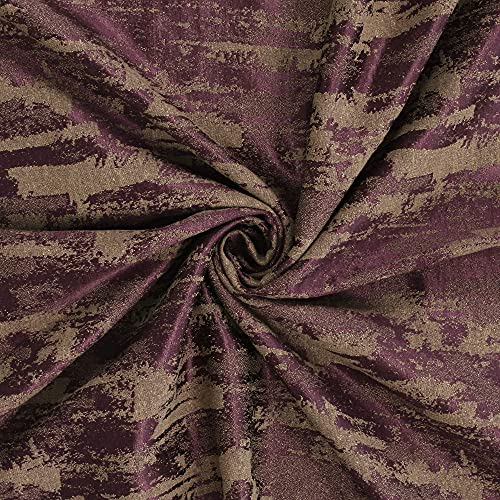 Image of Story@Home Bloom Collection Jacquard Lavish and Modern Rich Textured Solid 2 Piece Eyelet Ring top Window Curtain for Bedroom and Hall - 5 Feet, Rough Magenta