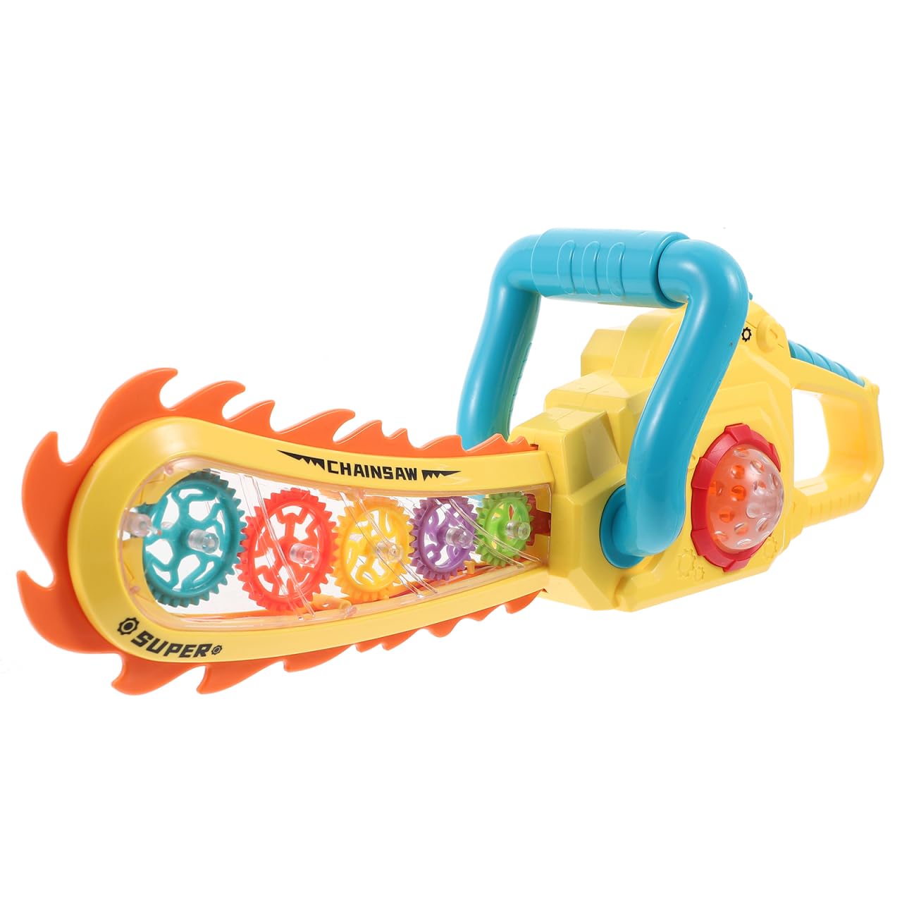 Beaupretty Glowing Chainsaw Toy for Kids with Flashing Lights Reusable Plastic Luminous Play Tool for Festive Parties and Pretend Play 13.58In