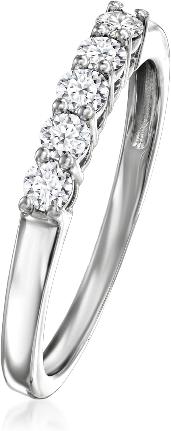 Ross-Simons 0.33 ct. t.w. Lab-Grown Diamond 5-Stone Ring in Sterling Silver - Image 3