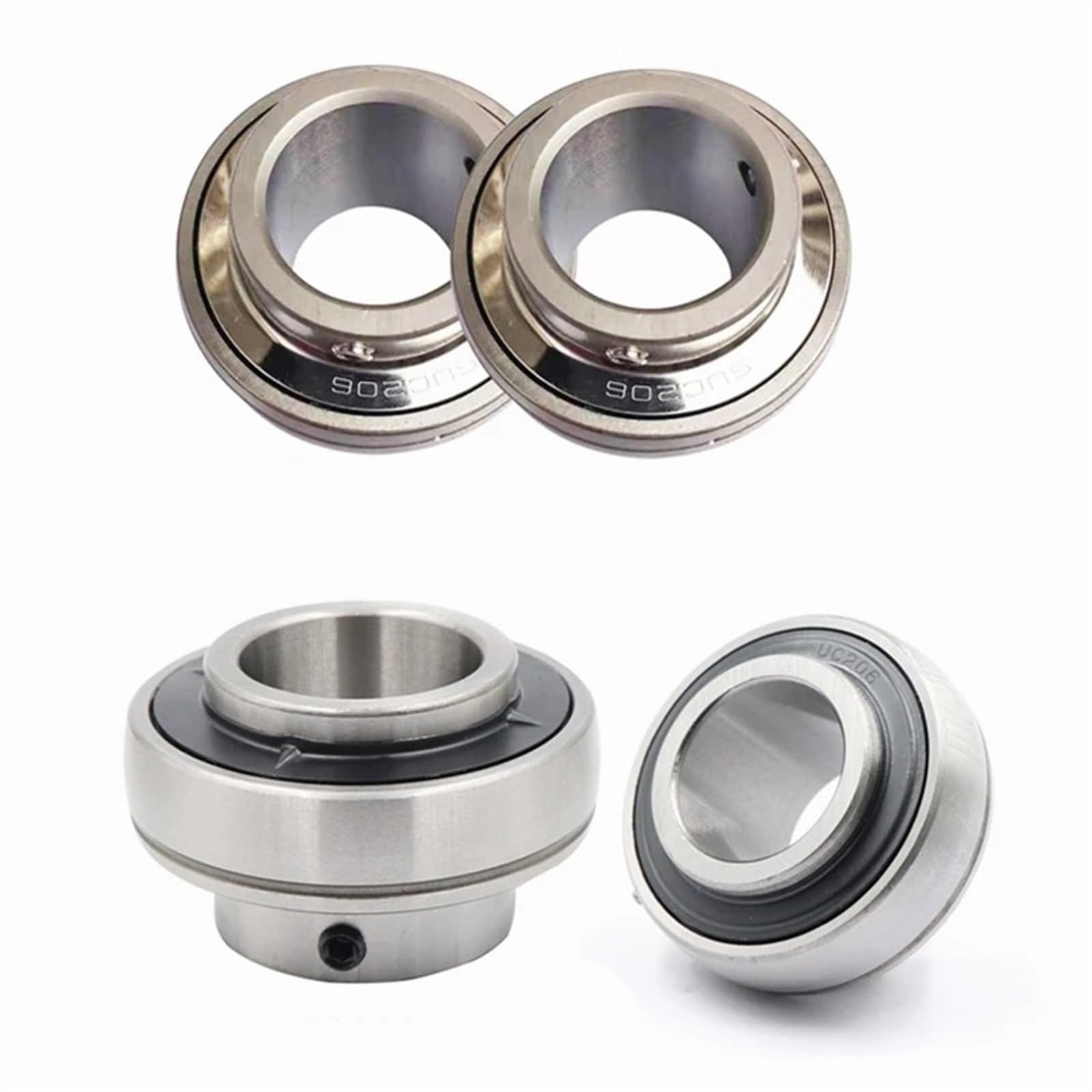 Qruyhbaju One Color 1Pcs Outer Uc201 Uc202 Uc203 Uc204 Uc205 Uc206 Uc207 Uc208 Uc209 Uc210 Bearing Steel Or Stainless Steel Spherical Bearings